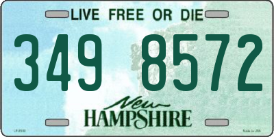 NH license plate 3498572