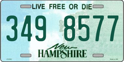 NH license plate 3498577
