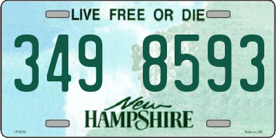 NH license plate 3498593