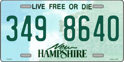 NH license plate 3498640