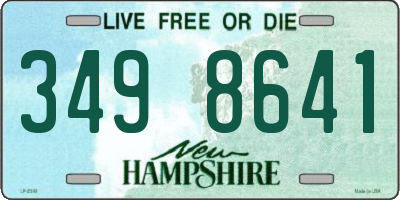 NH license plate 3498641