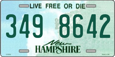 NH license plate 3498642