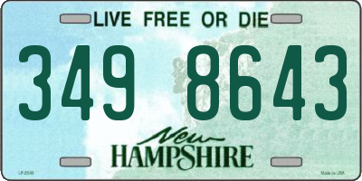 NH license plate 3498643