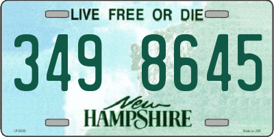 NH license plate 3498645