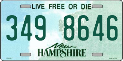 NH license plate 3498646