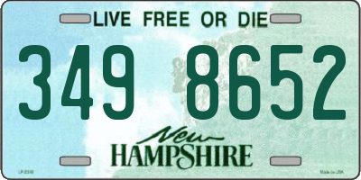 NH license plate 3498652