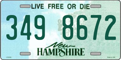 NH license plate 3498672