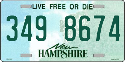 NH license plate 3498674