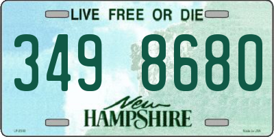 NH license plate 3498680