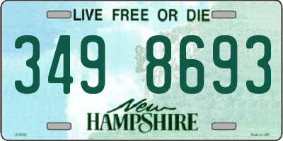 NH license plate 3498693