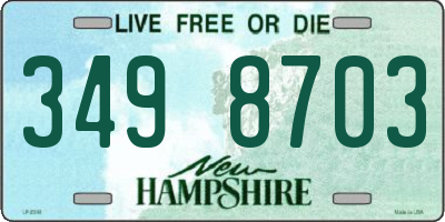 NH license plate 3498703