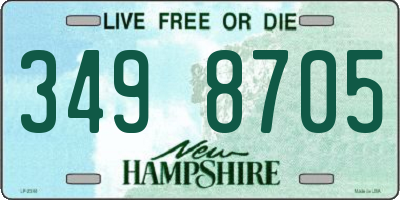 NH license plate 3498705