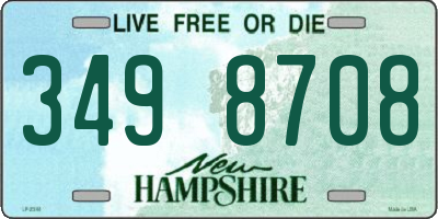 NH license plate 3498708