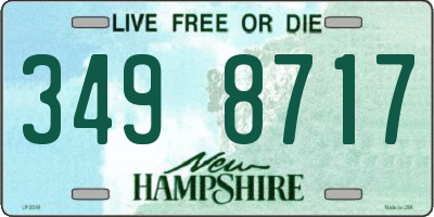 NH license plate 3498717