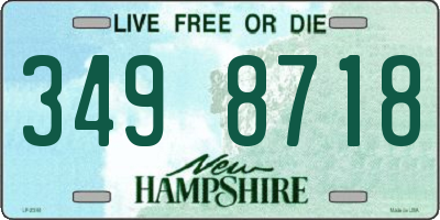 NH license plate 3498718