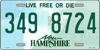NH license plate 3498724