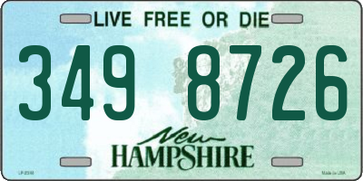 NH license plate 3498726