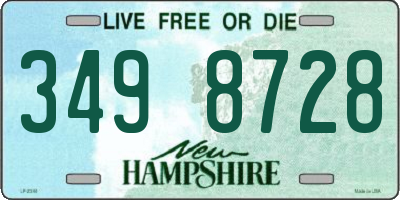 NH license plate 3498728