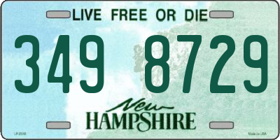 NH license plate 3498729