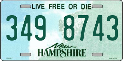 NH license plate 3498743