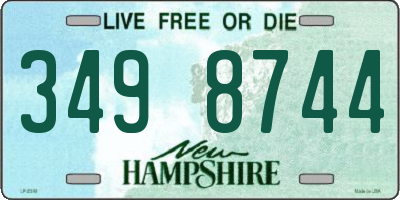 NH license plate 3498744