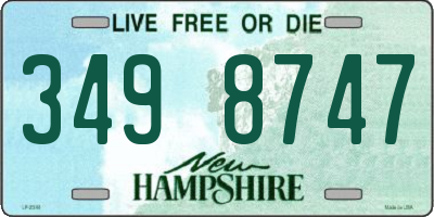 NH license plate 3498747