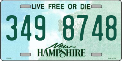 NH license plate 3498748