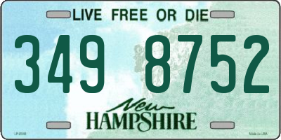 NH license plate 3498752