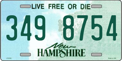 NH license plate 3498754