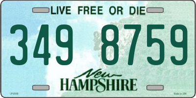 NH license plate 3498759