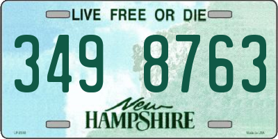 NH license plate 3498763