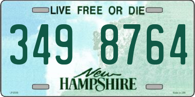 NH license plate 3498764