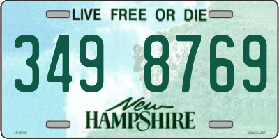 NH license plate 3498769