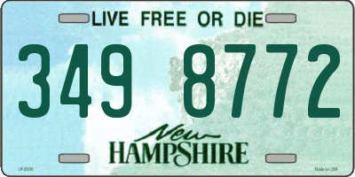 NH license plate 3498772