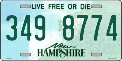 NH license plate 3498774