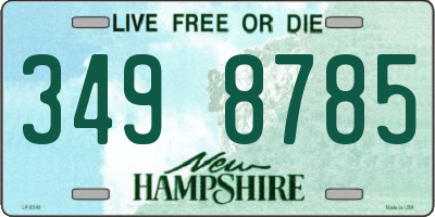 NH license plate 3498785