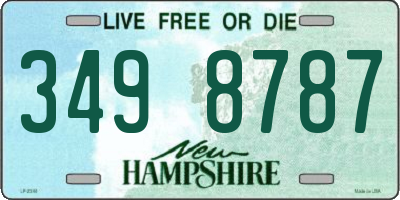 NH license plate 3498787