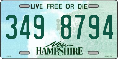 NH license plate 3498794