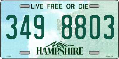 NH license plate 3498803