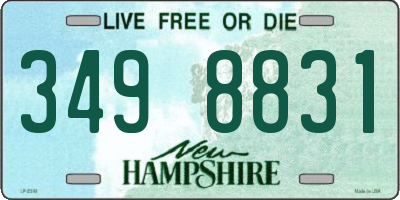 NH license plate 3498831