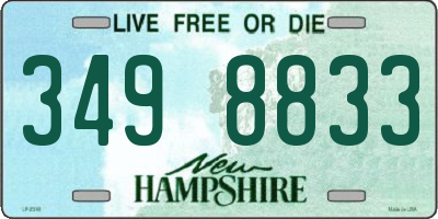 NH license plate 3498833