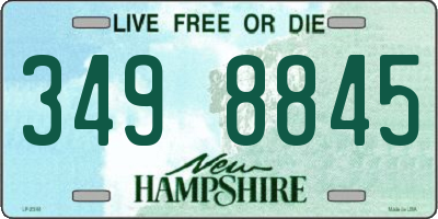 NH license plate 3498845