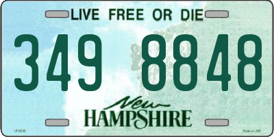 NH license plate 3498848