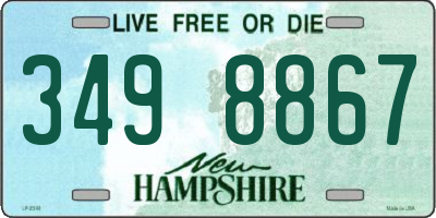 NH license plate 3498867