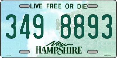 NH license plate 3498893
