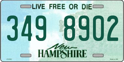 NH license plate 3498902