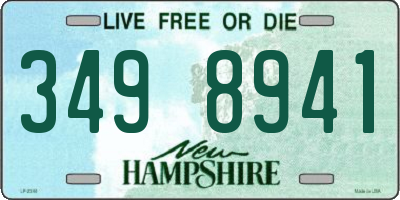 NH license plate 3498941