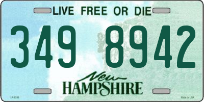 NH license plate 3498942