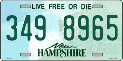 NH license plate 3498965
