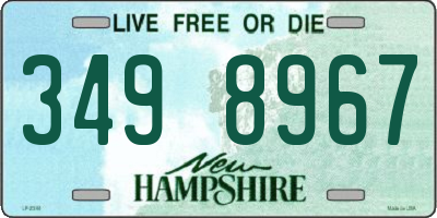 NH license plate 3498967